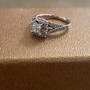 14K White Gold 1/2 Carat Engagement Ring